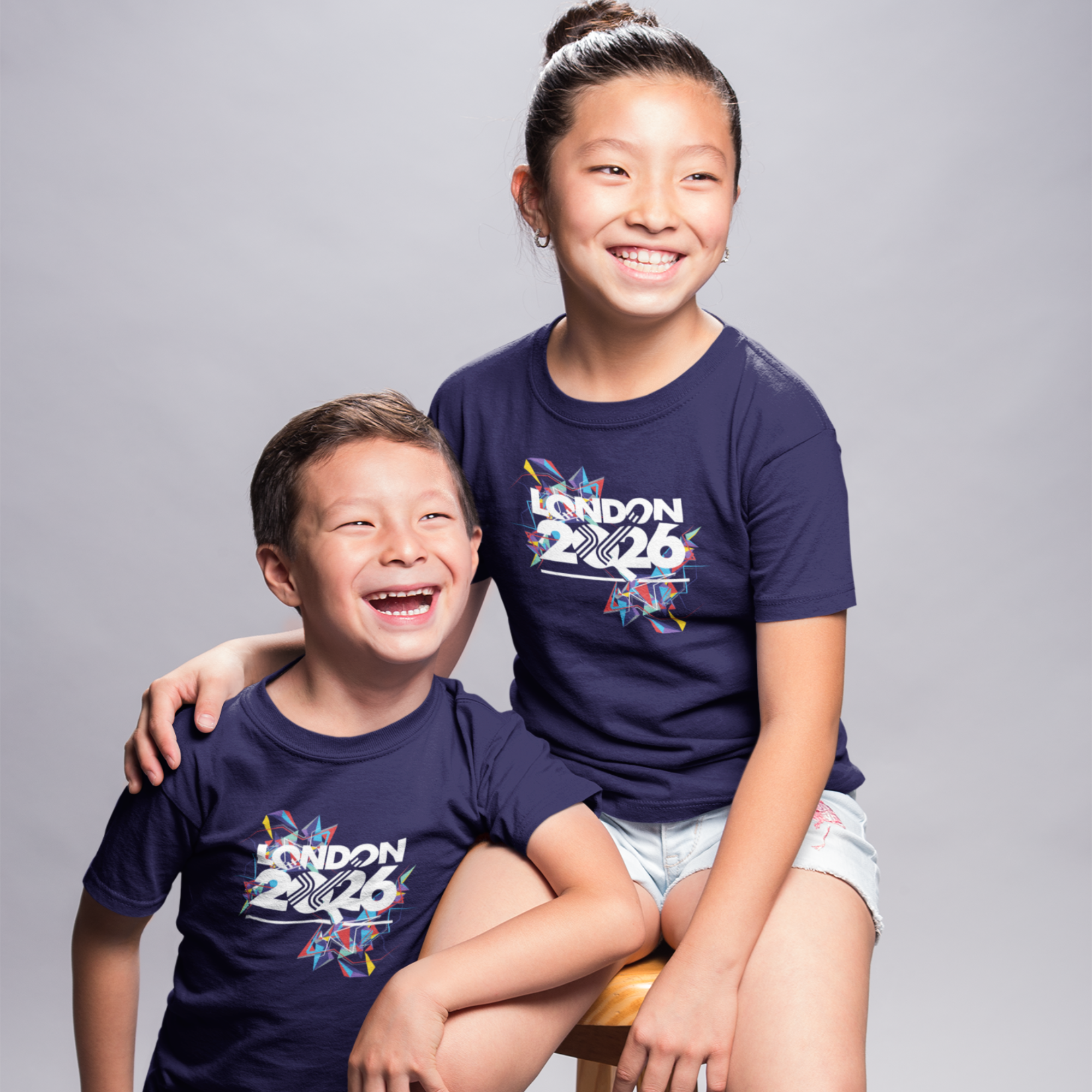 London 2026 - KIDS Navy Graphic T-Shirt