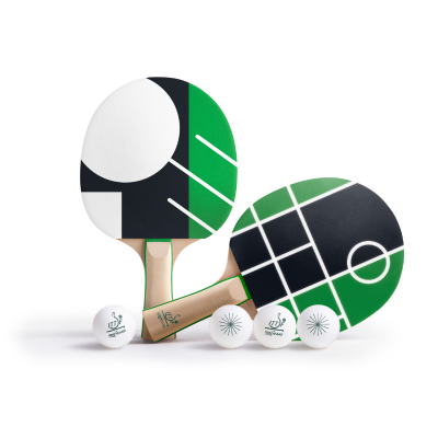 ITTF Centenary Bat Set (Art Of Ping Pong) - Limited Edition