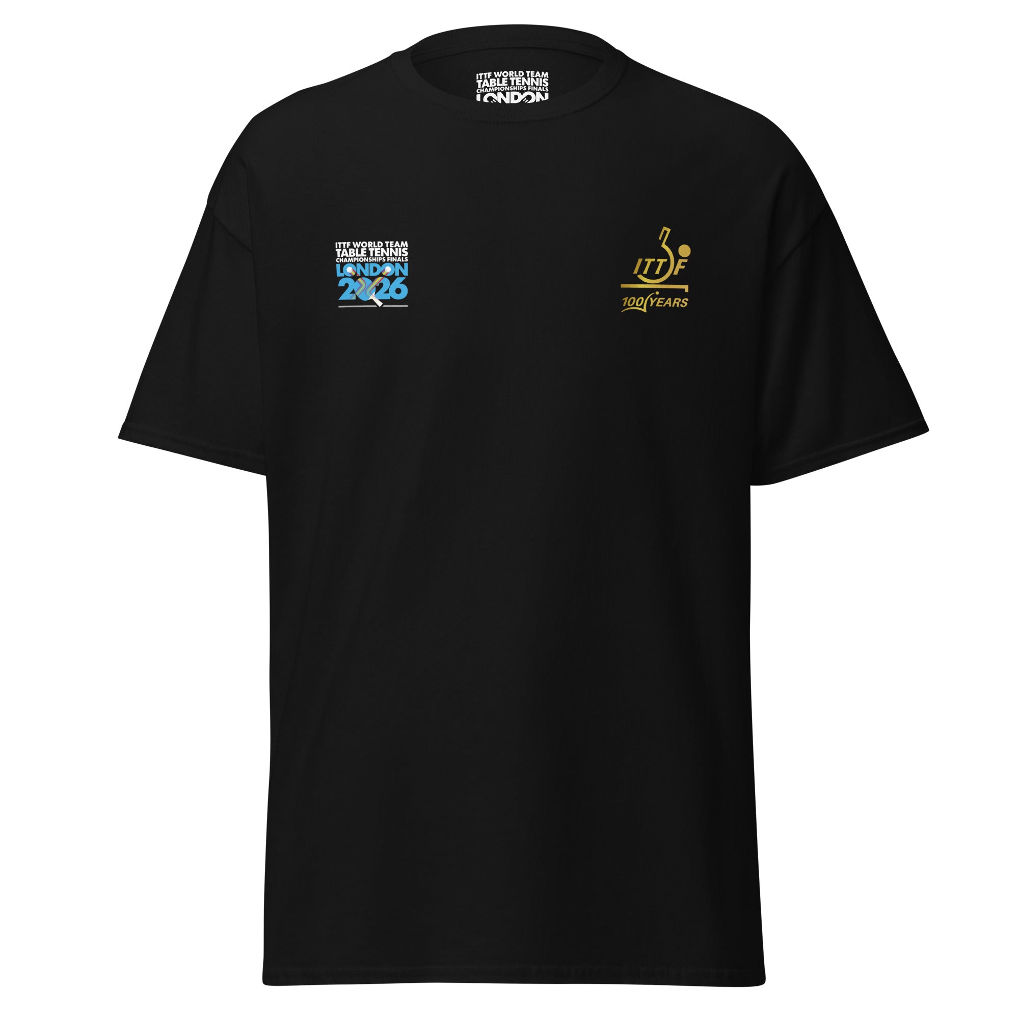 London 2026 / ITTF - Black Logo T-Shirt