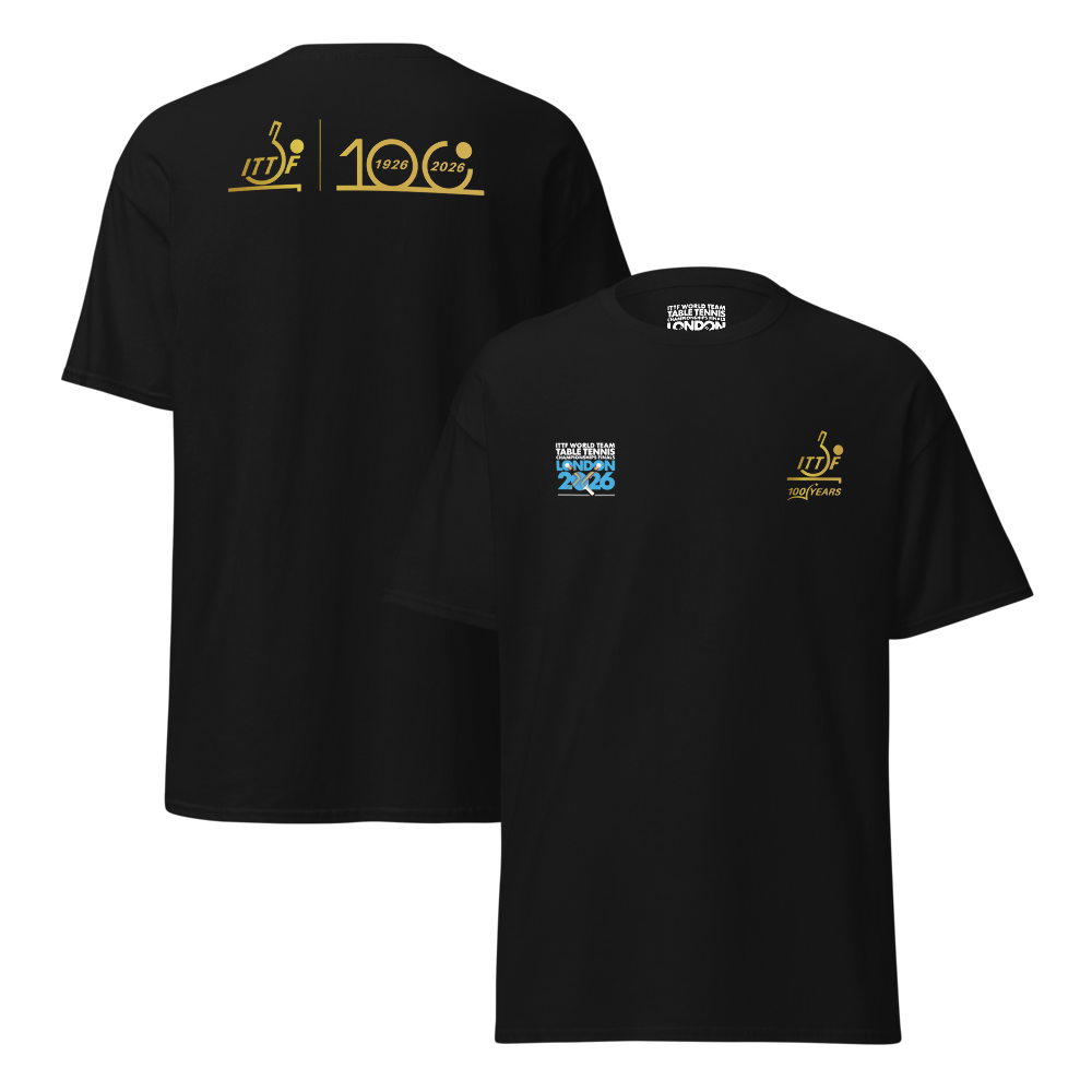 London 2026 / ITTF - Black Logo T-Shirt